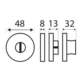 Rosace de fonction ronde Egée, Balard et Sara nickelé mat
