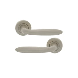 Béquille double sur rosace Egée nickelé mat