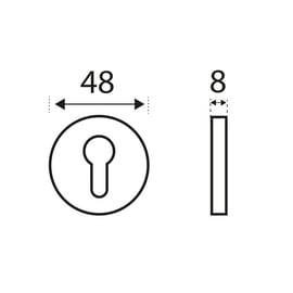 Rosace de fonction ronde Egée, Balard et Sara nickelé mat