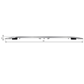 Couvre-joint de sol biseauté adhésif et percé aluminium anodisé 3000 x 140 mm