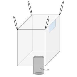 Big Bag avec goulotte de vidange 90 x 90 x 130 cm 2 000 Kg 5,1