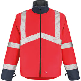 Blouson haute-visibilité 2 en 1 SIRIUS EVO OGT rouge / marine