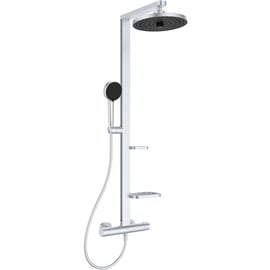 Colonne de douche thermostatique CERATHERM ALU+ argent brossé