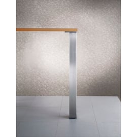 Pied de table réglable carré hauteur 710 mm acier satiné jeu de 4