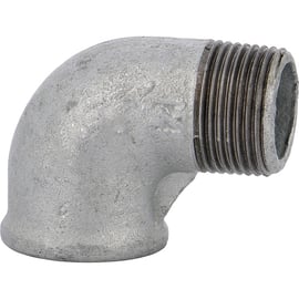 Coude 90° petit rayon galvanisé mâle femelle 92