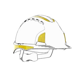 Bandes réflechissantes Visipoint™ Air™ jaune pour casques EVOLite® (lot de 10)