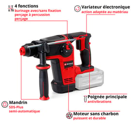Perforateur burineur SDS plus sans fil SOLO TP-HD 18/26 Li BL - 18V - 2,6 J - MY12