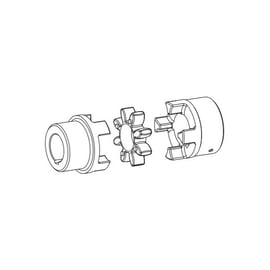 Moyeu alésé RCN REPERE 1 pour accouplement ROTEX - Taille accouplement : 19 - Alésage : 19 mm - aluminium