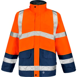 Parka haute-visibilité 4 en 1 SIRIUS EVO OGT orange/marine