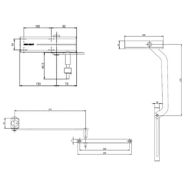 Ferme-portillon avec bras à glissière DC