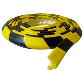 Protection d'angle en mousse jaune / noir - 30 x 30 mm - Longueur : 5 mètres