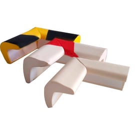 Cornière de protection d'angle en mousse longueur 75 mm noir et jaune
