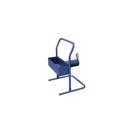 Dévidoir portatif en acier pour feuillard textile bleu pour bobine de 76 mm