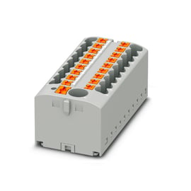 Bloc distributeur PTFIX - 19 voies - Push-in - gris