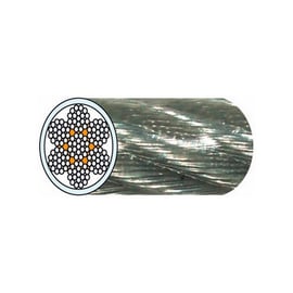 Câble de levage acier galvanisé enrobé PVC incolore âme métallique