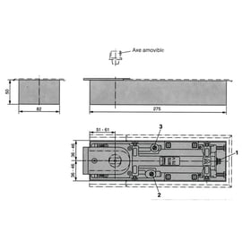 Pivot de sol simple et double action BTS 75V