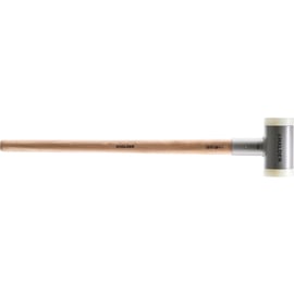 Massette longue à embouts interchangeables nylon blanc sans rebond manche en hickory vernis