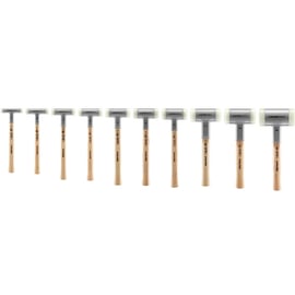 Massette SUPERCRAFT à embouts interchangeables nylon blanc sans rebond manche en hickory vernis