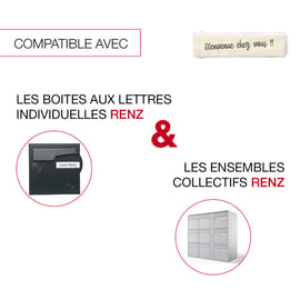 Porte nom à clipser 100 x 25 mm