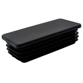 Embout rentrant à ailettes - rectangulaire - noir