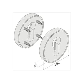 Rosace ronde nylon S80