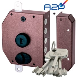 Serrure en applique 3 points verticale à tirage PERFECTA A2P*