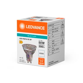 Lampe LED GU10 PAR16 50 non dimmable - 350 lm - 4000 K - 3,7 W