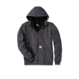 Sweat à capuche zippé 101759 gris carbone