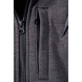 Sweat à capuche zippé 101759 gris carbone