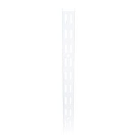 Crémaillère perforée double perforation acier - Coloris : blanc