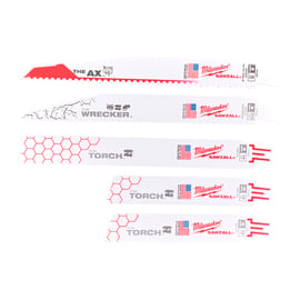 Set de 5 lames de scie sabre bois/métal - 5/18 TPI