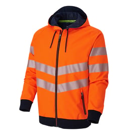 Coupe-vent haute visibilité LUKLIGHT orange/marine