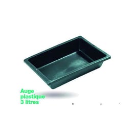 Auge plastique 3 Litres 320 x 220 x 65 mm noir