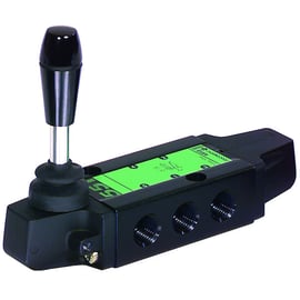 Distributeur à tiroir à commande manuelle série 551 - 5/2 - monostable - G1/4 - levier