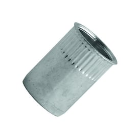 Écrou à sertir aveugle cranté TCR tête ronde réduite à 90° acier zingué