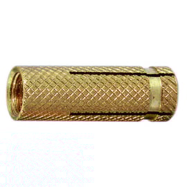 Cheville femelle laiton pour charges légères