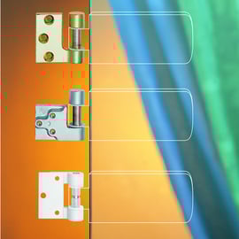 Fiche en applique 3206 pour porte en verre