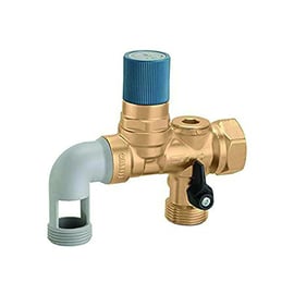 Groupe de sécurité inox coudé corps laiton 1'' pour chauffe-eau