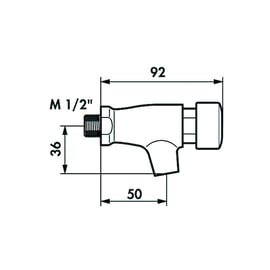 Robinet poussoir de lavabo mural temporisé TEMPOSTOP 7sec