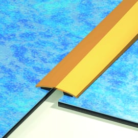 Seuil de porte plat adhésif inox brillant