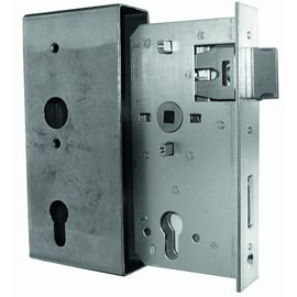 Serrure avec boîtier à souder pour portail battant pour tube de 40 mm