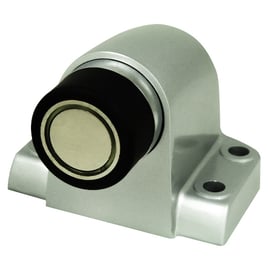 Butoir de porte renforcé à ressort et magnétique 4 points de fixation blanc