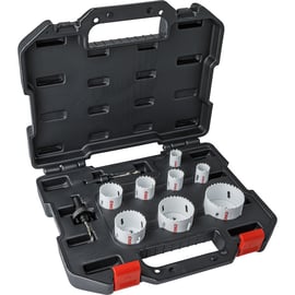 Coffret de 8 scies trépans Bimétal + accessoires - 22 à 67 mm
