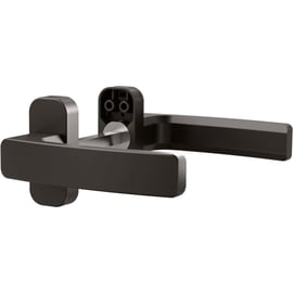 Béquille double sur rosace ovale Quad finition noir RAL 9005B