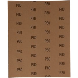 Feuille abrasive étanche - usage à sec - 230 x 280 mm - Grain 80 par 3 pièces