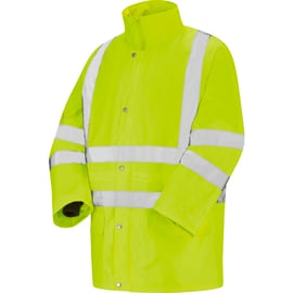 Veste de pluie haute visibilité jaune