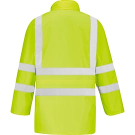 Veste de pluie haute visibilité jaune