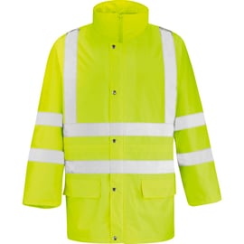 Veste de pluie haute visibilité jaune