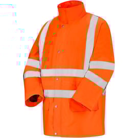 Veste de pluie haute visibilité orange