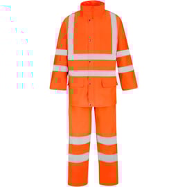 Veste de pluie haute visibilité orange